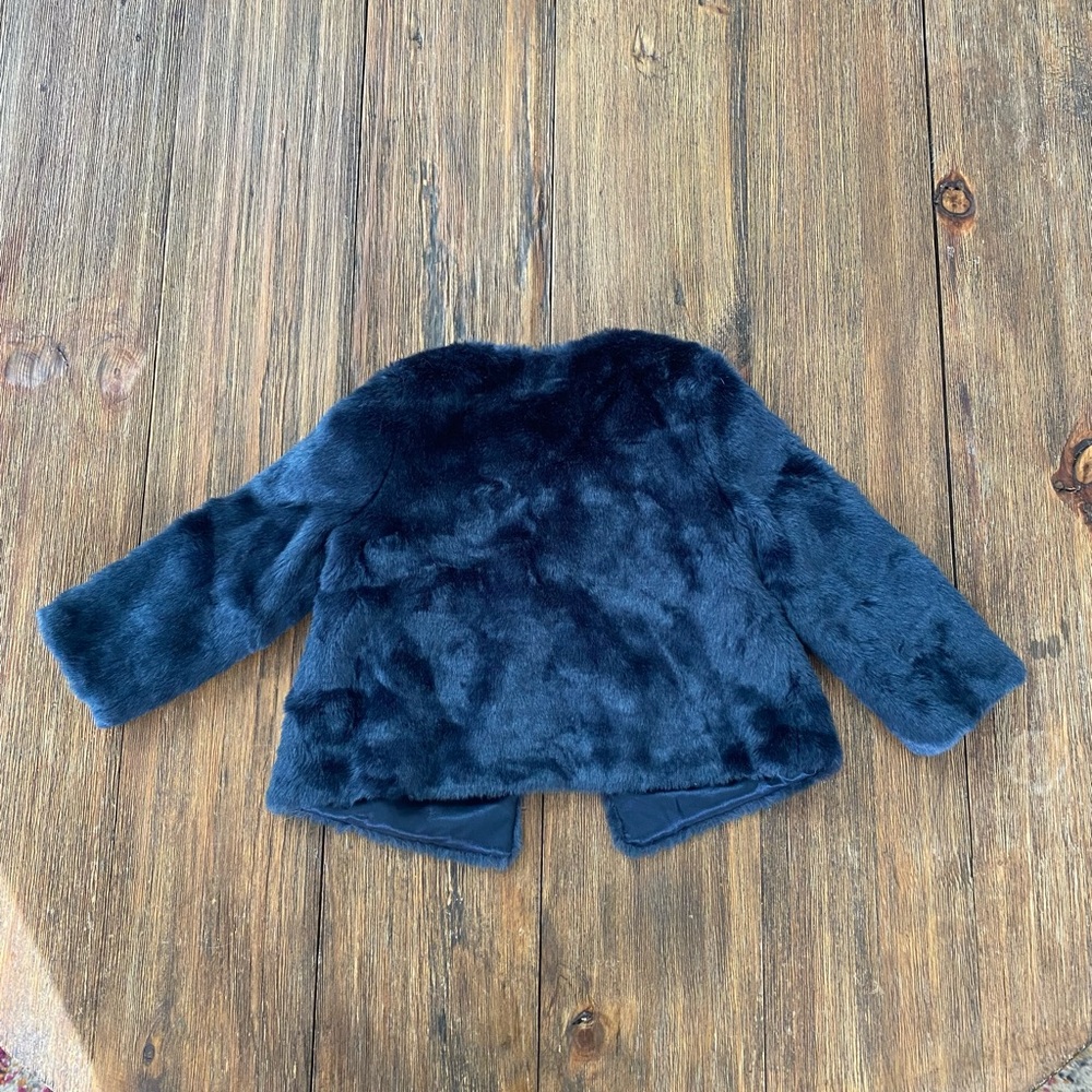 Cherokee blue faux fur dressy sweater or jacket - Picture 2 of 7